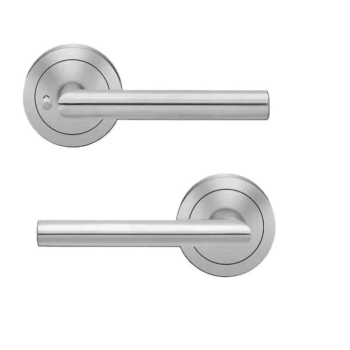 The Karcher Verona Privacy Lever with Round 3 Piece Rosette - 2 ¾″ Backset in finish