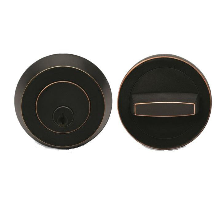 Karcher Keyed Alike Round Single Cylinder Deadbolt in Oil Rubbed Bronze finish