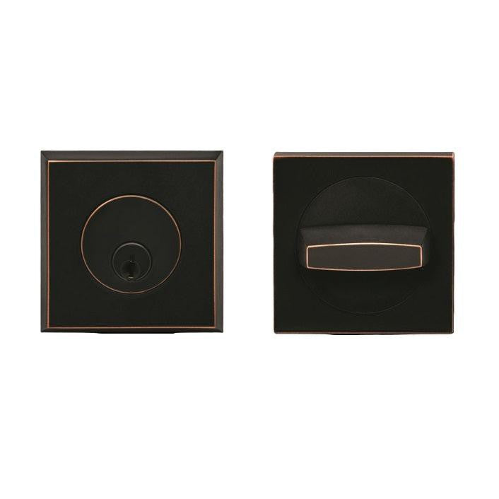 Karcher Keyed Alike Square Single Cylinder Deadbolt in Oil Rubbed Bronze finish