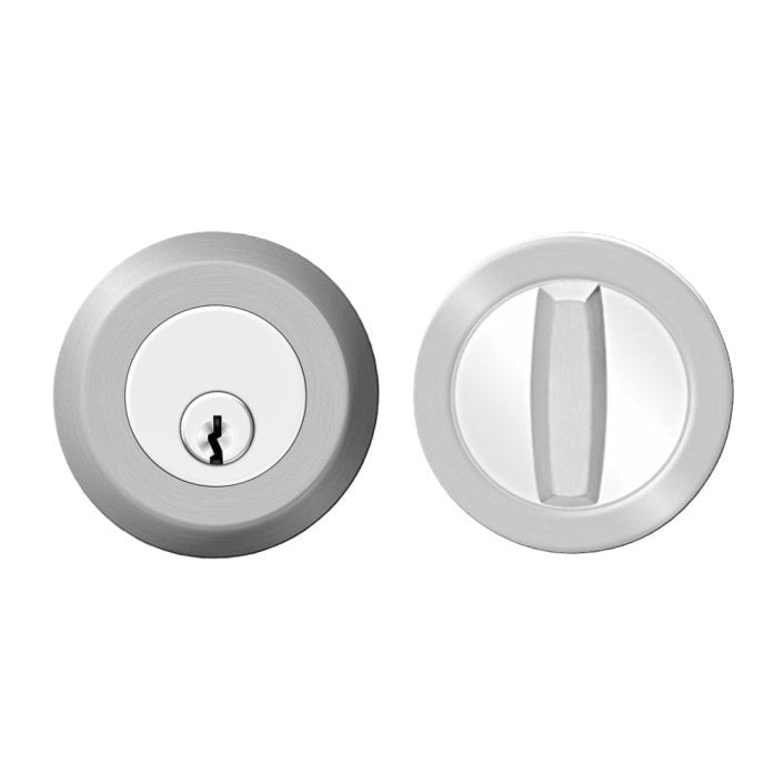 Karcher Keyed Alike Round Single Cylinder Deadbolt in Polished and Satin Stainless Steel finish