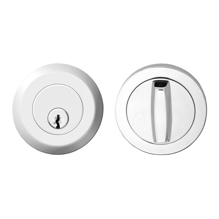 Karcher Keyed Alike Round Single Cylinder Deadbolt in Polished Stainless Steel finish