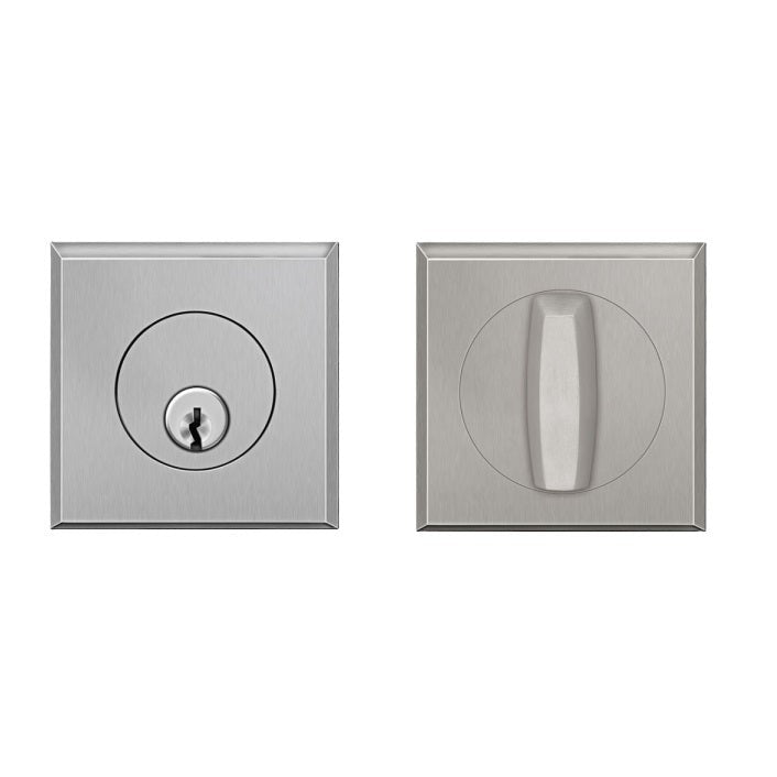 Karcher Keyed Alike Square Single Cylinder Deadbolt in Satin Stainless Steel finish