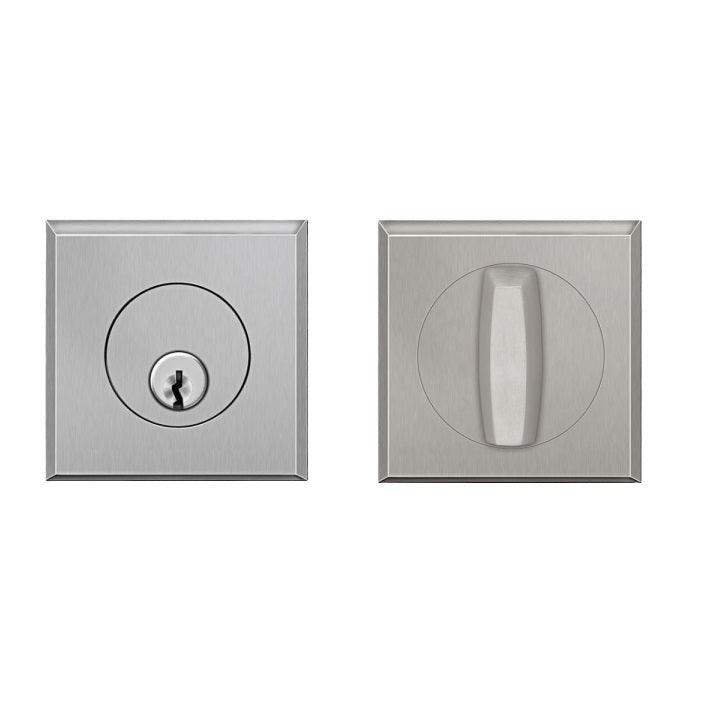 Karcher Square Single Cylinder Deadbolt in Satin Stainless Steel finish