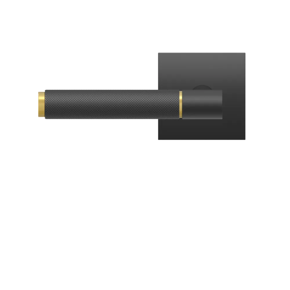 Karcher Studio Select Lever with Diamond Touch Handle and Plan Design Square Rosette in Cosmos Black finish