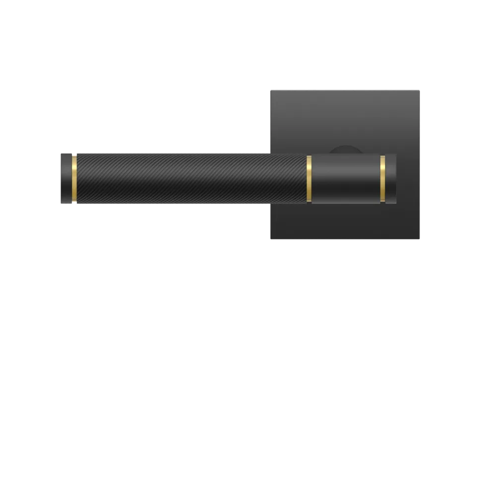 Karcher Studio Select Lever with Helix Handle and Plan Design Square Rosette in Cosmos Black finish