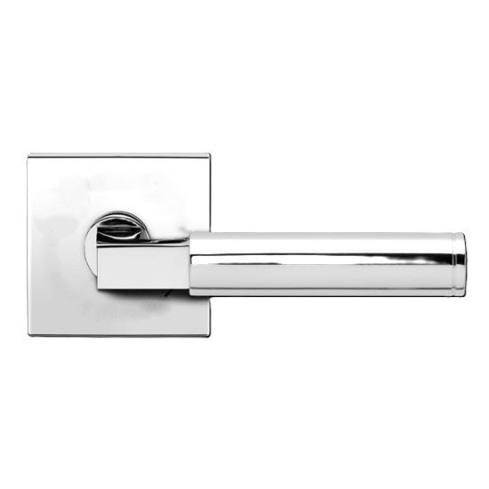 The Karcher Tasmania Dummy Lever with Plan Design Square Rosette in Polished Stainless Steel finish