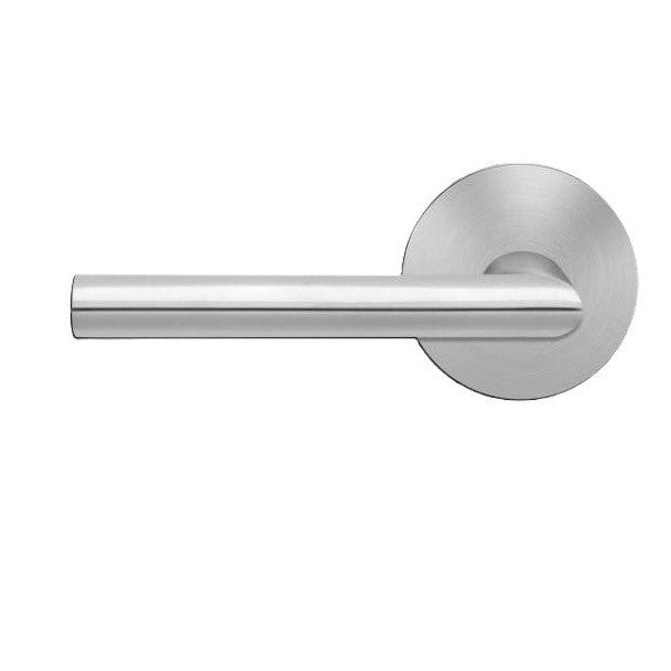 The Karcher Verona Left Handed Half Dummy Lever with Round Plan Design Rosette in finish