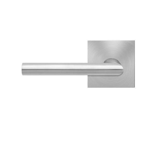 The Karcher Verona Left Handed Half Dummy Lever with Square Plan Design Rosette in finish