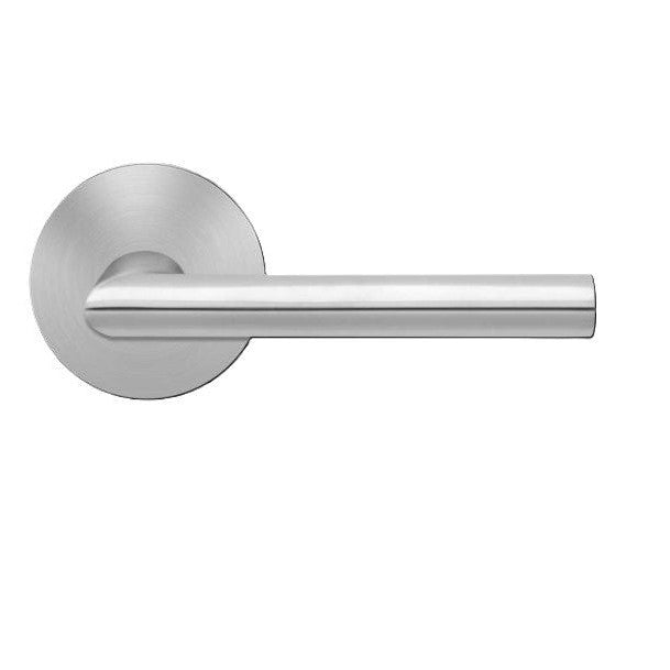 The Karcher Verona Privacy Lever with Round Plan Design Rosette - 2 ¾″ Backset in finish