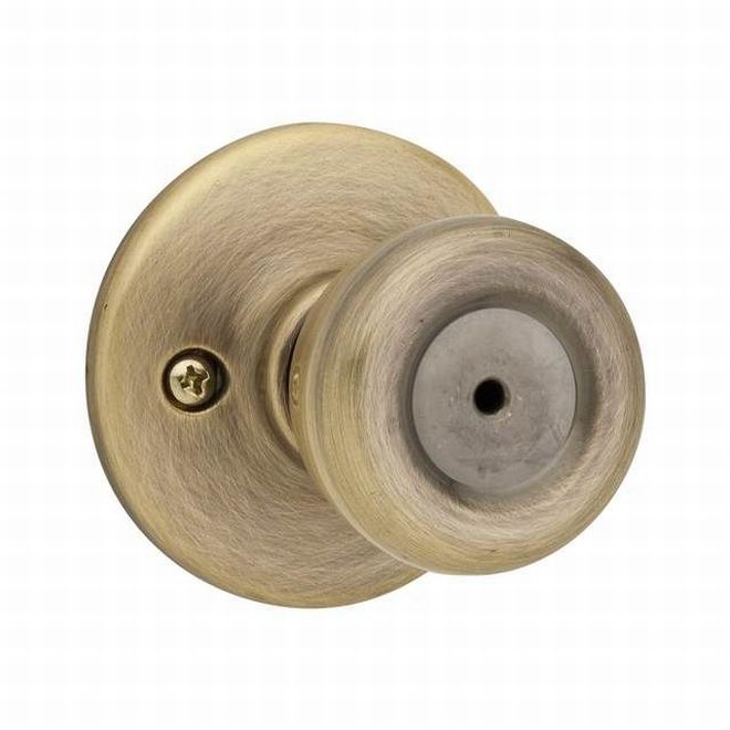 Kwikset Tylo Privacy Door Knob in Antique Brass finish