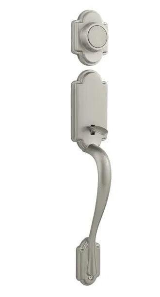 Kwikset Arlington Dummy Exterior Handleset - Interior Trim Sold Separately in Satin Nickel finish