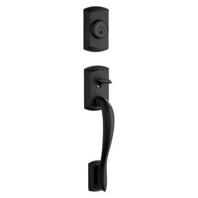 Kwikset Avalon Single Cylinder Exterior Handleset With SmartKey - Interior Trim Sold Separately Matte Black