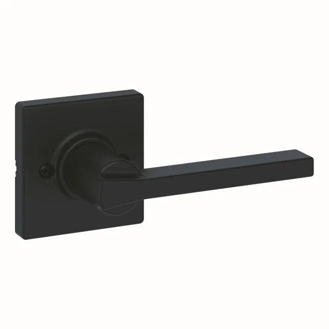 Kwikset Casey Lever With Square Rosette Matte Black