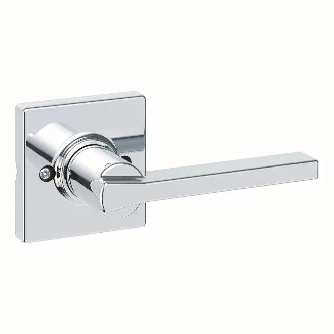 Kwikset Casey Lever With Square Rosette Polished Chrome