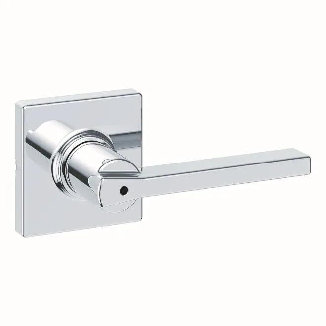Kwikset Casey Lever With Square Rosette Polished Chrome