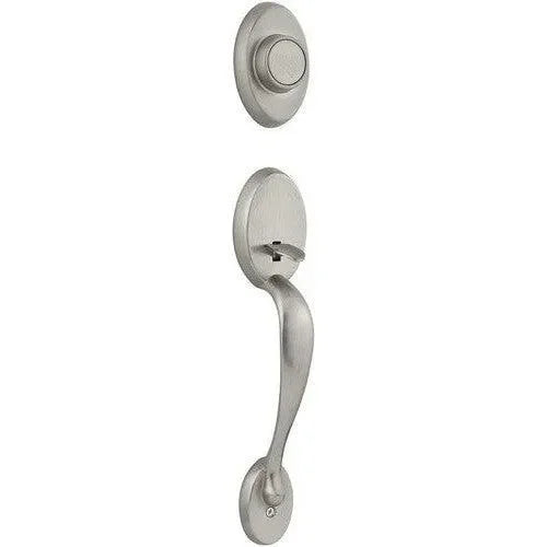 Kwikset Chelsea Dummy Exterior Handleset - Interior Trim Sold Separately Satin Nickel