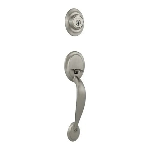 Kwikset Dakota Exterior Handleset With SmartKey - Interior Trim Sold Separately Satin Nickel