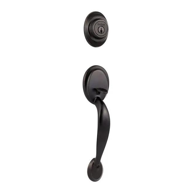 Kwikset Dakota Exterior Handleset With SmartKey - Interior Trim Sold Separately Venetian Bronze