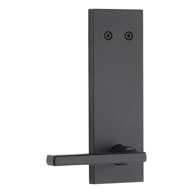 Kwikset Dummy Interior Halifax Lever Trim With Square Full Escutcheon - Exterior Trim Sold Separately in Matte Black finish