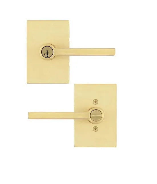 Kwikset Halifax Lever with Rectangle Rosette