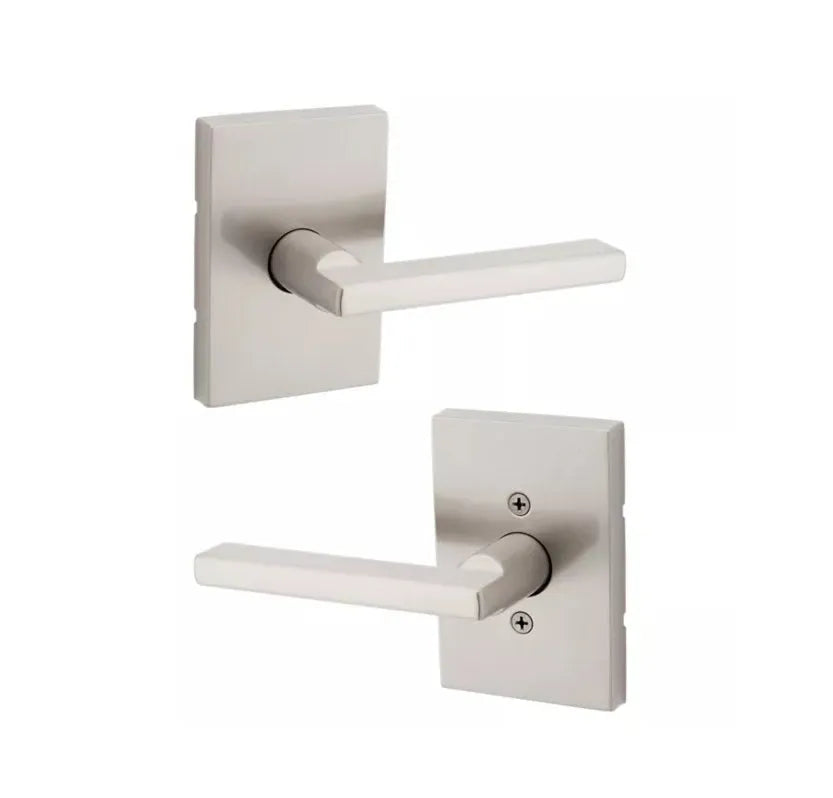 Kwikset Halifax Lever with Rectangle Rosette