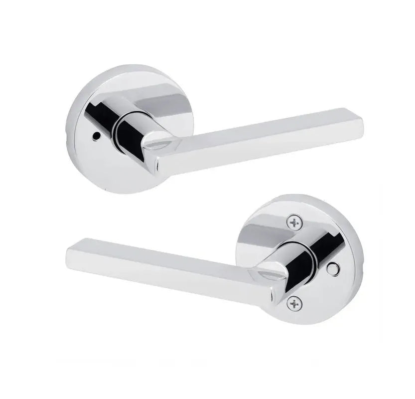 Kwikset Halifax Lever with Round Rosette Polished Chrome