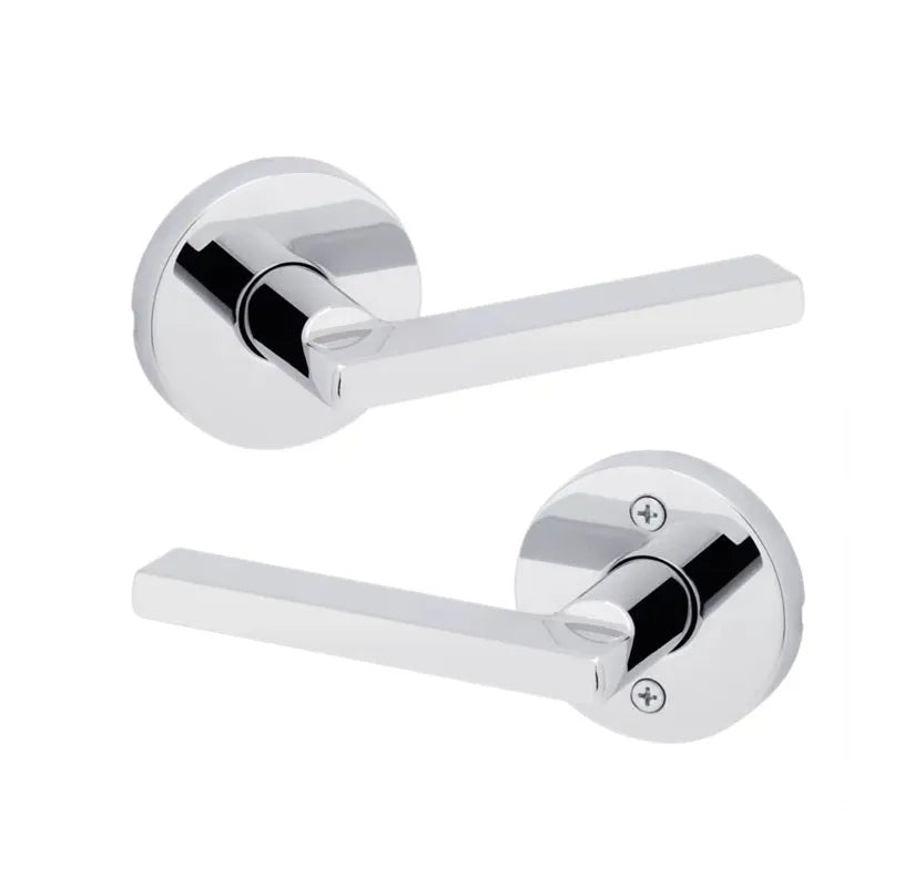 Kwikset Halifax Lever with Round Rosette Polished Chrome