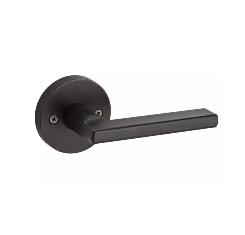 Kwikset Halifax Lever with Round Rosette Venetian Bronze