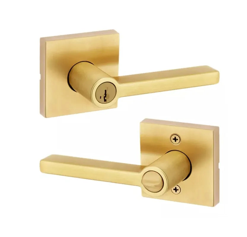 Kwikset Halifax Lever with Square Rosette