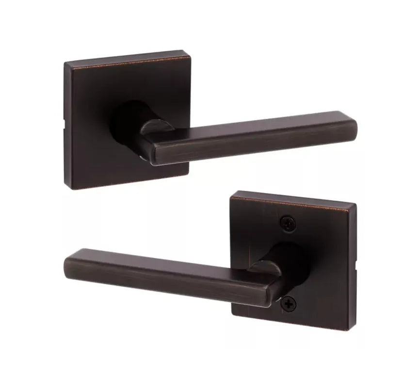 Kwikset Halifax Lever with Square Rosette