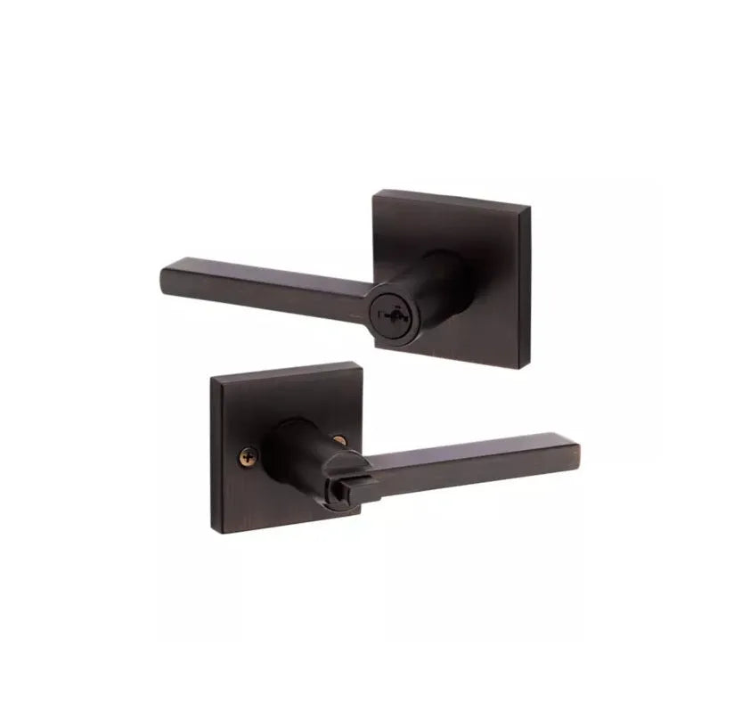 Kwikset Halifax Lever with Square Rosette