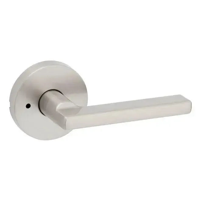 Kwikset Halifax Lever with Round Rosette in Satin Nickel finish