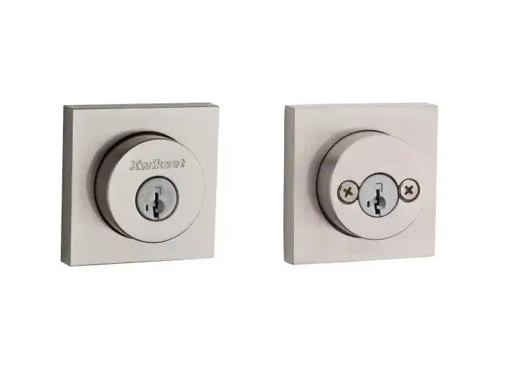 KwiksetKwikset Halifax Square Rosette Double Cylinder Deadbolt With SmartKey in 