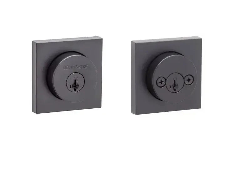 KwiksetKwikset Halifax Square Rosette Double Cylinder Deadbolt With SmartKey in 