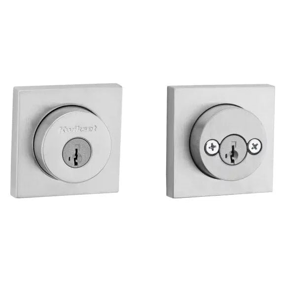 Kwikset Halifax Square Rosette Double Cylinder Deadbolt With SmartKey