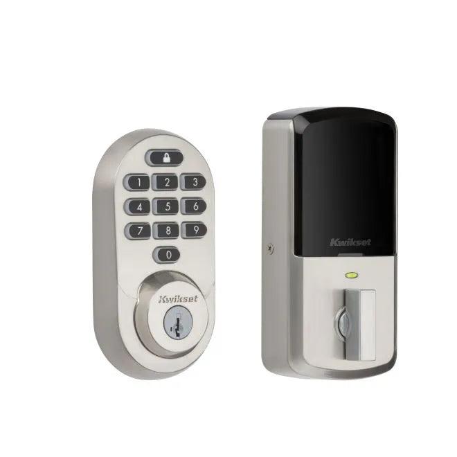 Kwikset Halo Wi-Fi Enabled Smart Lock Deadbolt With Keypad and SmartKey Backup in Satin Nickel finish