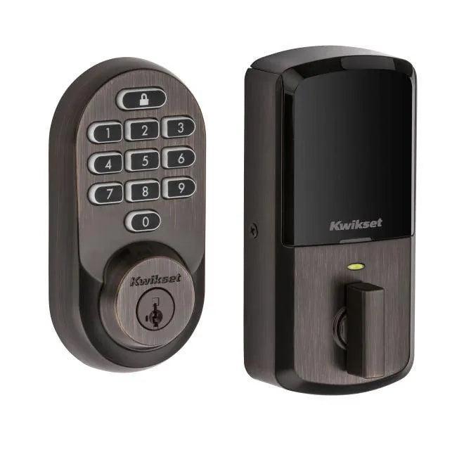 Kwikset Halo Wi-Fi Enabled Smart Lock Deadbolt With Keypad and SmartKey Backup in Venetian Bronze finish