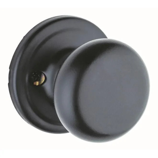 Kwikset Hancock Knob Half Dummy in Matte Black finish