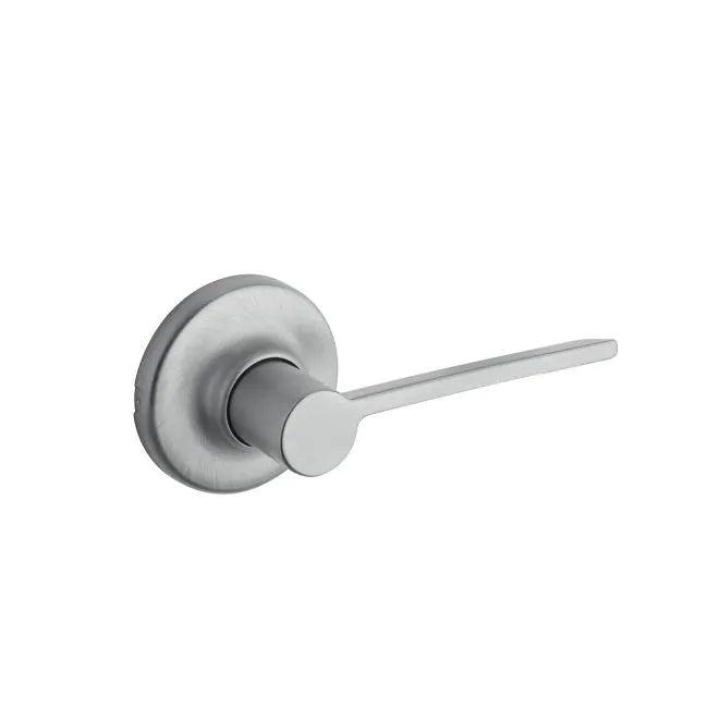 Kwikset Ladera Passage Lever With Round Rosette in Satin Chrome finish
