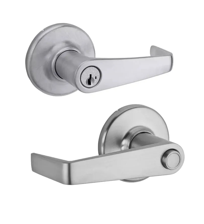 Kwikset Light Commercial Kingston Lever Satin Chrome
