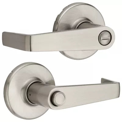 Kwikset Light Commercial Kingston Lever Satin Nickel