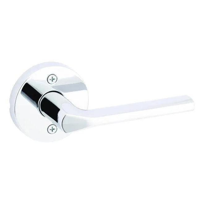 Kwikset Lisbon Lever with Round Rosette Polished Chrome