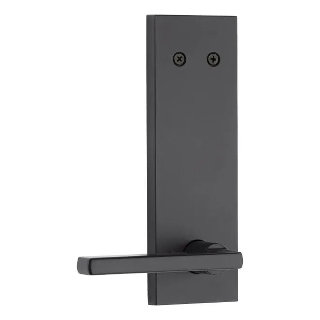 Kwikset Dummy Interior Halifax Lever Trim With Square Full Escutcheon - Exterior Trim Sold Separately in Matte Black finish