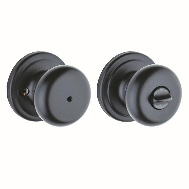 Kwikset Hancock Privacy Door Knob in Matte Black finish