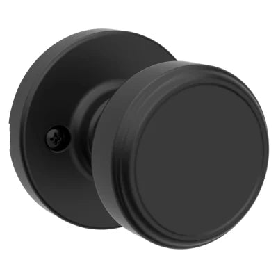 Kwikset Maven Knob with Round Rosette Matte Black