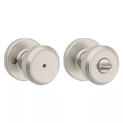 Kwikset Maven Knob with Round Rosette Satin Nickel
