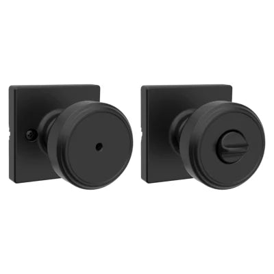 Kwikset Maven Knob with Square Rosette Matte Black