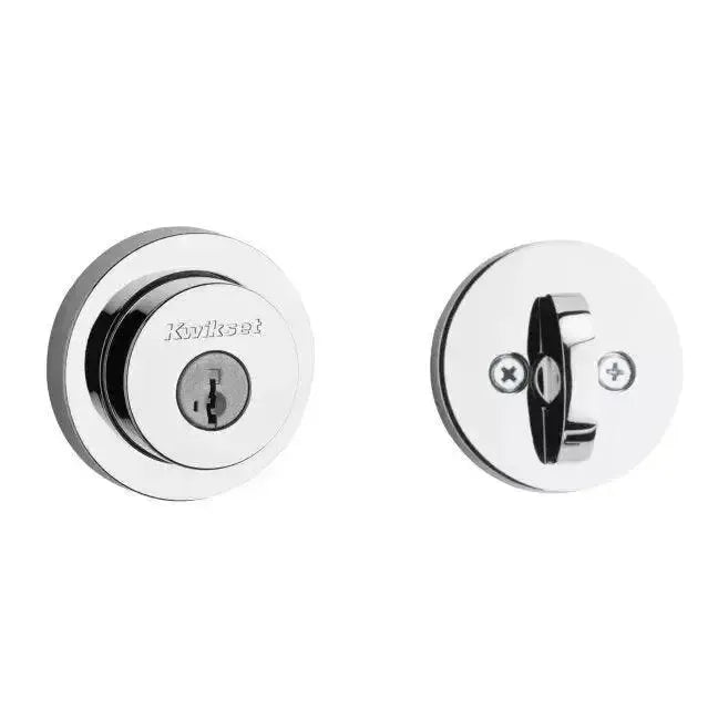 KwiksetKwikset Milan Round Rosette Deadbolt With SmartKey in 