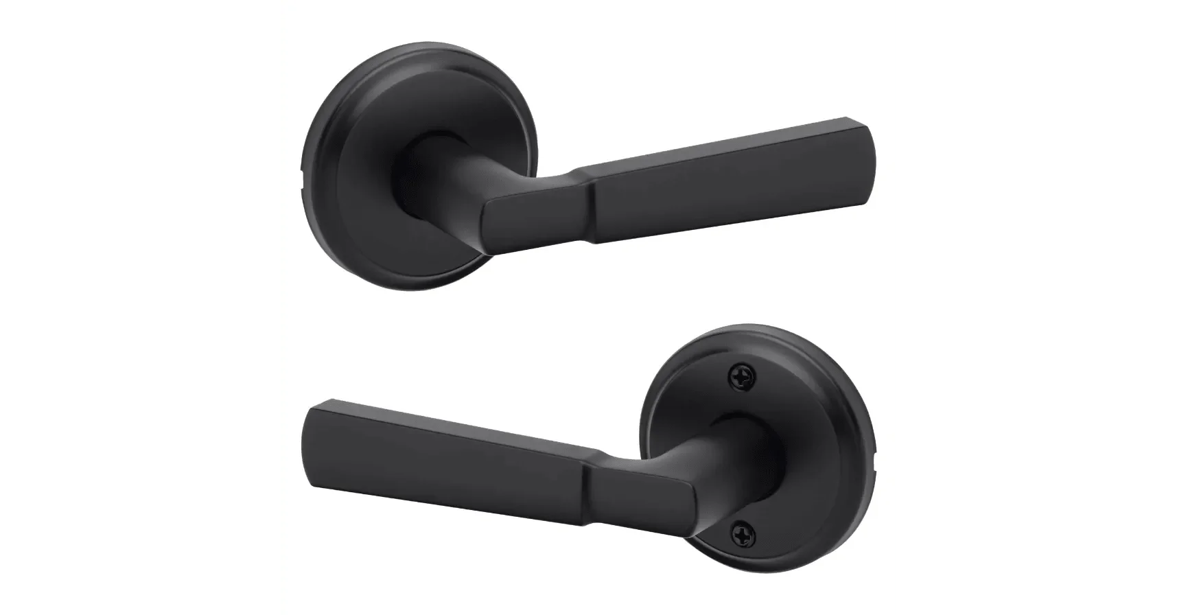 Kwikset Perth Passage Lever in Matte Black finish