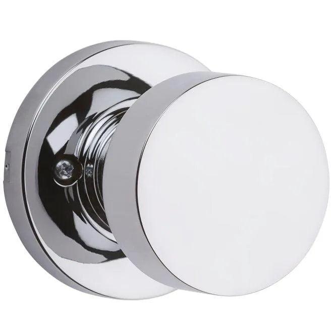 Kwikset Pismo Knob Half Dummy With Round Rosette in Polished Chrome finish